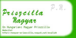priszcilla magyar business card